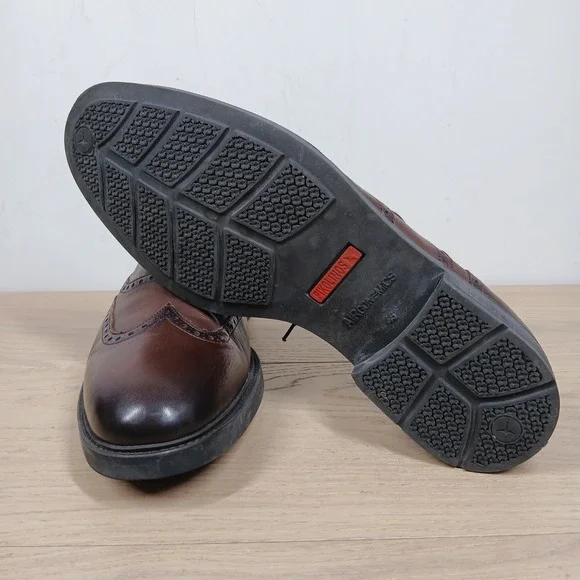 Pikolinos Oxford Shoes Mens 12 Leather Lace Up Brown Comfort Academia Business